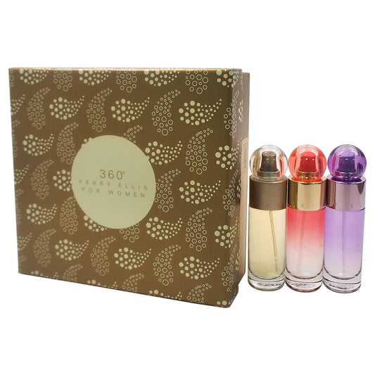 Perry Ellis 360 3 pc Gift Set 1.0 oz EDT Spray For Women