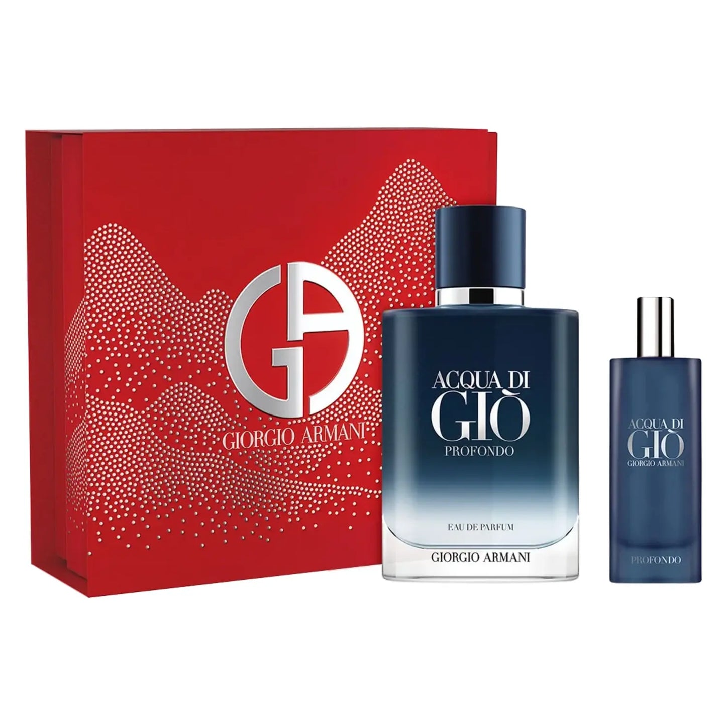 Acqua Di Gio Profondo 2 pc Gift Set by Giorgio Armani 3.4 oz EDP Spray for Men