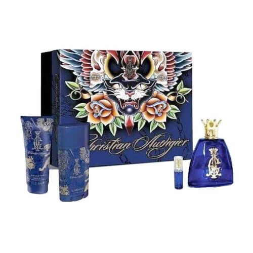 Christian Audigier for Men 4 Piece Set Includes: 3.4 oz Eau de Toilette Spray