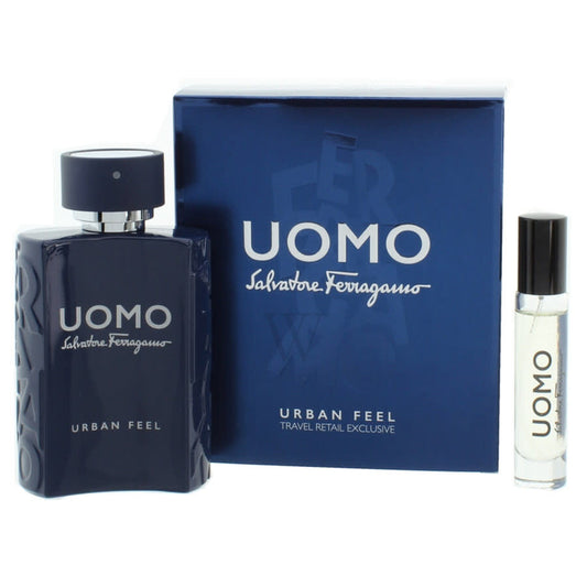 Salvatore Ferragamo Uomo Urban Feel 2 pc Set 3.4 oz EDT Spray 0.34 oz EDT Spray M